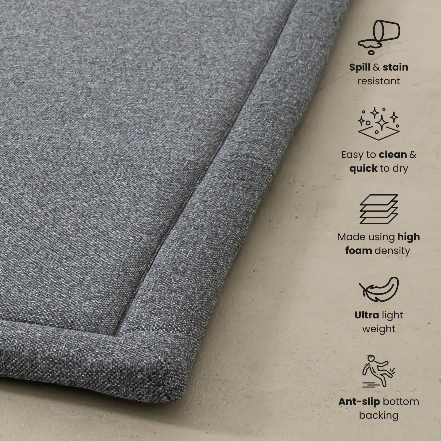 Cloudey™ Mat Graphite (Linen)