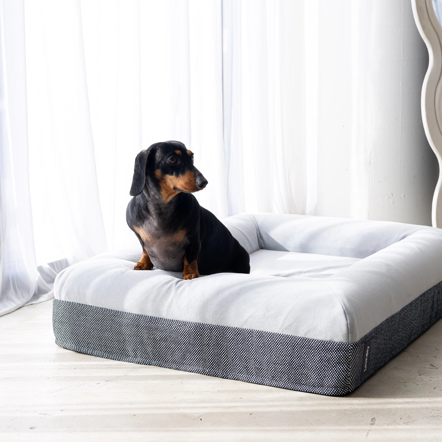 Dog Bed Cover - Microsuede x Linen